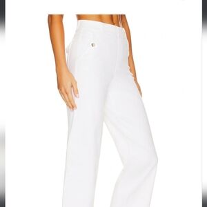 SPANX White Wide-Leg Crop Pants